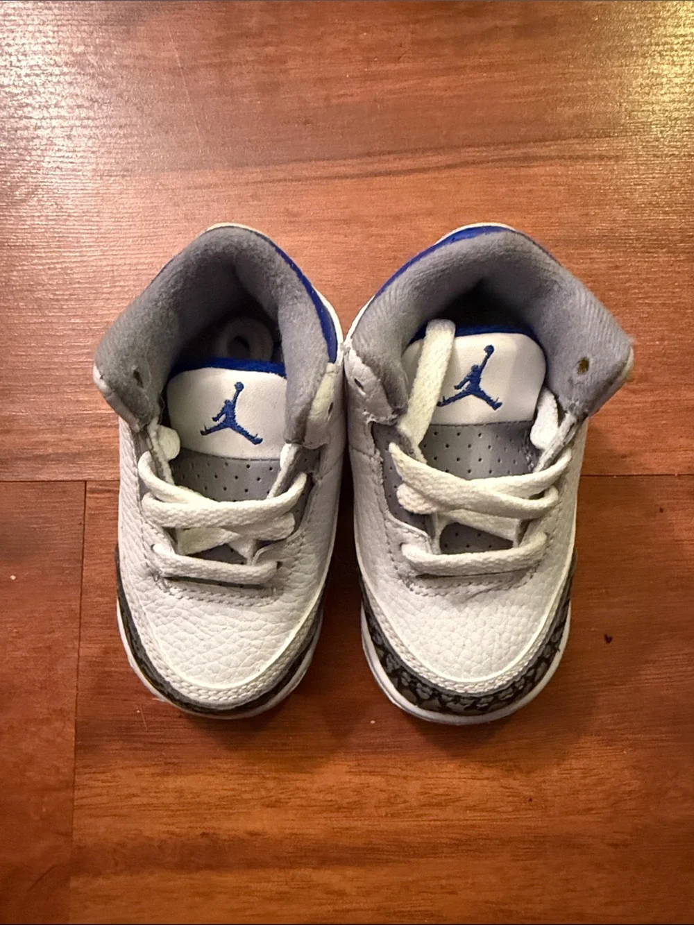 Jordan White and Blue Baby Walker Sneakers